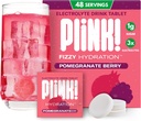 Plink! טבליות Fizzy Electrolyte למבוגרים ולילדים - Pomegranate Berry, 48ct - משפחה-ידידותית הידרציה יומית - סוכר נמוך, טבעוני, Keto Friendly, non-GMO