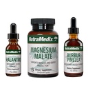 NutraMedix Detox Set - 3Piece Kit with Sealantro, Burbur-Pinella & Magnesium Malate עבור ניקוי, Detox & Daily תמיכה - גידול נוזלי מבוסס צמחי Detox טיפות & Daily כמוסות