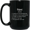 Noni Noun Coffee Mug (Black) - Noni Definition Mug - מתנה ל-Noni - מתנת יום הולדת ל-Noni - Noni Gifts - Mothers Day Gifts 15oz