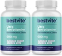 Ultra Benfotiamine 600 מ"ג לקפסולה (120 קפסולות צמחוניות) (60x2) No Stearates - No Silicon Dioxide - טבעוני - Non GMO - Gluten Free - כוח מקסימלי Benfotiamine