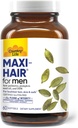 המדינה חיים Maxi-Hair עבור גברים - 2000mcg Biotin, Saw Palmetto, Pumpkin Seed שמן, DIM, Potassium, Magnesium, Calcium & Zinc בלנדר - תומך שיער בריאותי, Scalp, Skin & Nails, 60 קפסולות טבעוניות טבעוניות