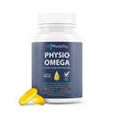 Physio אומגה 2400 מ"ג שמן עם אומגה 3 שמן Acid תוספת - Heart & Brain Health תוספי עבור מבוגרים - non-GMO, Burpless, Light Citrus Flavor, Sustainably Sourced - 60 Softgels, 30 יום אספקת מזון