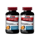 קפסולות חומצה פולית - Anti Gray Hair - אפור שיער הרחק, מוצרי צמיחת שיער טבעי, תוספי שיער לנשים צמיחת שיער, ויטמינים ביוטין שיער, ויטמינים ביוטין עבור עור שיער וציפורניים 2Bots 120Caps