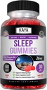 Kaya Naturals Melatonin Gummies (26 מ"ג) בריאות תוספת ושינה עזרה למבוגרים, עוזר לך ליפול לישון באופן טבעי, ויטמין B6 חניכיים - 60 ויטמינים מסטיק עבור נשים וגברים - 30 יום אספקה
