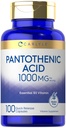 קרליל Pantothenic Acid | 1000mg | 100 קפסולות | Essential B5 ויטמין | Non-GMO, Gluten Free Supplement