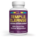 Temple ניקוי 120 קפסולות | חמצן & Dead Sea Magnesium Detox, Fast-Acting Constipation Relief, No Gas/Bloating, Gluten-Free Digest, Gentle on Stomach for Women & Men & Men