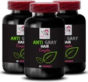 תוספת שיער אפור - ANTI G HAIR COMPLEX - Vibrancy דחיפה, שיער אפור צל שיער טרי, רוח רפאים, תוחלת צבע, צבע שיער Luminous, שיער זוהר 3Bot 180Capssal