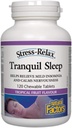 Stress-Relax Chewable Tranquil Sleep by Natural Factors, Sleep Supplement, Tropical Fruit Flavor, 60 טבליות