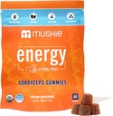 Mushie 100% אורגני Cordyceps Mushroom חניכיים - 2000 מ"ג Cordyceps Militaris Nootropic עבור אנרגיה & Immune תמיכה עם ויטמין D - טבעוני, Gluten-Free - 60 Count