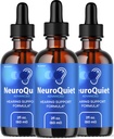 (3 Pack) NeuroQuiet Drops - רשמי Neuro Quicket Daily שמיעה תמיכה כל נוזל טבעי נוזל נוזל מתקדם פורמולה עבור בריאות אוזניים, ביקורת ביקורת אורנות ואוזן פנימית, 3 בקבוקים במשך 3 חודשים