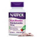 Natrol Fast Dissolve Melatonin 10 מ"ג, תמיכה בשינה למבוגרים