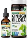 BIO KRAUTER Bacopa Tincture 2 Fl. Oz. & גינקו בילובה 90 חניכיים