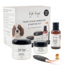 עין Envy Dog Tear Stain Remover Starter Kit with ProPowder Brush | Stain Solution, Applicator Pads, Stain אבקת Stain ו- Small Applicator Brush