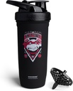Smartshake TMNT Ninja Power Reforce Stainless Steel חלבון Shaker 900 מ"ל | 30 oz - Leakהוכחה Screw-on Lid - BPA חינם - יוניסקס שחור