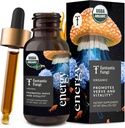 Fantastic Fungi Cordyceps Mushroom Tincture Drops - 4in-1 Stress Support & Energy Elixir עם ג'ינסנג, טורקיה Tail & Rhodiola - חילוף אורגני Mushroom נוזל, 30 משרתים, 1 oz oz