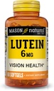 מייסון טבעי Lutein 6 מ"ג עם ויטמין E, 2 חודשים אספקה, חזון בריא ותפקוד העין, תומך בריאות עיניים נורמלי