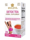 Hyleys Detox Tea for ניקוי - תה שחור עם ג'ינג'ר, Honey & Cinnamon - 25 Tea Bags (1 Pack) - תמיכה עיכול, Detox & Bloating הקלה