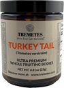 טורקיה Tail Mushroom (Trametes לעומת צבע) פרי הגוף - מעבדה מאומת 41.2% Beta-Glucans - Fitogenic Whole Pieces for Tea - תומך Immune, Gut &ive Health - Amber Glass Jar