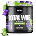 REDCON1 Total War Pre Workout, Sour Gummy Bear - Fast Acting Caffeinated Preworkout עבור גברים + נשים עם Beta Alanine - מכיל Citrulline Malate עבור משאבה מוגברת, זרימת דם (30 משרתים)