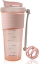 חלבון Shaker Bottle,Sports Balaer Bottles forחלבון Mixes with Whisk Ball,Mixer Bottle,Portable Pre Workout Whey Protein Drink Shaker Cup,Midnight Pink