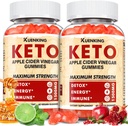 Keto ACV Gummies - Apple Cider Vinegar with Mother, Metabolism Support - עם ויטמין B6 & B12 - טבעוני, Non-GMO - תומך ב-Daily Wellness - 120 הרוזן