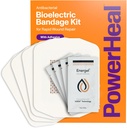 PowerHeal Bioelectric Bandage Kit for Wound Care & Fast Healing - 3Layers w/Bioelectric Pad, Absorbent Pad, Adhesive + Wound Hydrogel - for Cuts, Abrasions, Blisters, Burns - 4Pack, 4 x 4