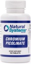 Chromium Picolinate 200 Mcg 100 טבליות על ידי מערכות טבעיות - תוספי Chromium עבור Active Lifestyle - תוספת טובה של Absorption Chromium - non Sugar Chromium כמוסות