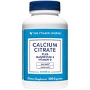 ויטמין Shoppe Calcium Citrate+ Magnesium & Vitamin D,Multi-Mineral העצם בריאות תוספת,Vitamin D Aids Absorption, Calcium 999 מ"ג, Magnesium 567 מ"ג, ויטמין D 612IU עבור מנה יומית (300 קפסולות)