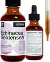 Echinacea ו-Goldenseal 2 oz נוזל לחלץ - תוסף צמחי טבעי - Immune Support Drops - Enhance Sleep