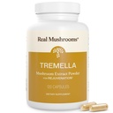 Real Mushrooms Tremella Mushroom לחלץ 120 ct בלנדר עבור Daily Wellness Routine - טבעוני, non-GMO, תוספי תמיכה אורגניים
