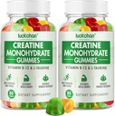 Creatine Monohydrate Gummies 5g - קריטין עבור נשים וגברים - תוספת עבודה מוקדמת עבור כוח שרירים, בונה שרירים, אנרגיה Boost Low סוכר Chewable חניכיים 160 הרוזן