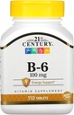 21st Century B 6 100 מ"ג טבליות, 110 Count (Pack of 3)