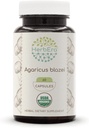 HerbEra Agaricus Blazei USDA אורגני 60 קפסולות | תוספי צמחי טבעי | קפסולות צמחוניות מוסמך וצמחוניות אורגני Agaricus Blazei (Agaricus blazei murill) Dried Mushroom (60 קפסולות)