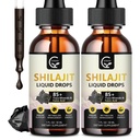 (2-Pack) High Potency Shilajit Pure ההימלאיה אורגני תוסף, Shilajit Resin Drop for Men & Women, Max Potency 85+ Clean Trace מינרלים & Fulvic Acid for Energy, Metabolism & Immune Support