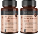 קליניקה טהורה פריצה CoQ10 300mg x 180 טבליות (2 בקבוקי 90 טבליות) - 6 חודשים אספקה. Non GMO, USP כיתה, עם תוספת ויטמין C & Black Pepper עבור Absorption.