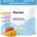 Nectar hydrotion Packets - Electrolytes אבקת Packets - סוכר חינם ו 0 Calorie - אורגני פירות נוזלי 4 hydrote Sticks עבור הידרציה הקלה ושיקום מהיר (Mango 18 Pack)