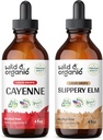 Wild & Organic Cayenne Pepper Tincture 4 fl oz & Slippery Elm Tincture 4