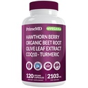 26-in-1 Nitric Oxide תוסף - Heart & Circulation Support with CoQ10, Turmeric, Organic Beet Root, הותורן ברי & Garlic - 2103 מ"ג למשרתת (120ct)