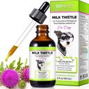 Milk Thistle for Dogs - Liver Support Supplement for Dogs, Immune & Hepatic Support, with Curcumin & Wild אלסקה Salmon Oil, אומגה 3 EPA - תמיכה חיה טבעית עבור חיות מחמד
