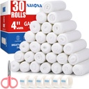 Navona Gauze Rolls 30 Pack, 4 ב x 4.1 יארדs, באופן אישי רולד Gauze, אמא שלי Wrap, Premium Gauzes Wrap רול עבור Wounds
