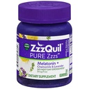 ZzzQuil Pure Zzzs Melatonin Gummies, Sleep Aid, Melatonin 2 מ"ג, עם Chamomile & Lavender, Melatonin Sleep Gummies, Sleep Aids for Adults, Wildberry Vanilla Flavored, 24 Sleep Gummies