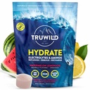 Tru Wild hydrotion אבקה טבעית עם Zero Sugar, אלקטרוליטים טבעוניים + Amino Acids, משקה התאוששות לשימוש יומיומי, Post Workout שריר תוספת תמיכה עם Magnesium (בטיחות מים)