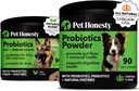 Probiotics Bundle: כלב פרוביוטיקה עבור Diarrhea & Bowel תומך צ'אדות ואבק עם Enzymes העיכול עבור בריאות Gut (Duck 90 ct)