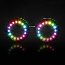 GloFX Programmable LED משקפיים - 350 מצבי צבע מלאים - משקפי אור בתשלום USB עבור פסטיבל Edm Music Rave Party Dance Performance Cosplay תלבושות
