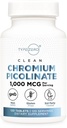 Type Zero ניקוי Chromium Picolinate Tablet (120 משרתים, 1,000 MCG Per משרת) - Non-GMO, Gluten Free