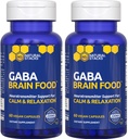 GABA Brain Food - תוסף GABA עם L-Citrulline & Grape Seed Extractd Extractd - תומך Calm & מרגיע - Nighttime Sleep Aid - תומך בייצור של Gamma Aminobuty Acid - 120 L-Citrulline קפסולות