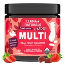 Llama Naturals Kids Multivitamin Gummies, טבעוני, אורגני עם ויטמין D, C & K, טודלר אמיתי פירות חניכיים ויטמין, תוספת צ'לויטמין מזון שלם, לא תוספת סוכר Cane, סטרוברי, 90 Cttler Real פירות Gummy ויטמינים, תוסף צ'ואו, Whole Food Multivitamin, No added Sugar Cane, Strawberry, 90 Cttler