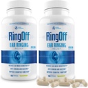 Ring Off (120 Caps) - Tinnitus הקלה לרינג אוזניים, Clear Tinnitus Quieting Ear Ringing Relief & Re Storage Inner Peace, Ginkgo Biloba, Zinc Picolinate & More - תמיכה יעילה בבריאות שמיעה