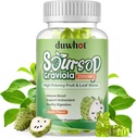 Soursop Gummies 2000MG, Soursop Leaf & פירות לחלץ למבוגרים, Soursop פירות w/Vitaminc C עבור תמיכה בחיסון, אנטי-חמצן ואיידס, טבעוני, 60 הרוזן