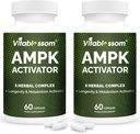 AMPK Activator תוסף, 5 ב 1 Jiaogulan Gynostemma AMPK Metabolic Activator 120 קפסולות צמחוניות (120 Count(Pack of 2)